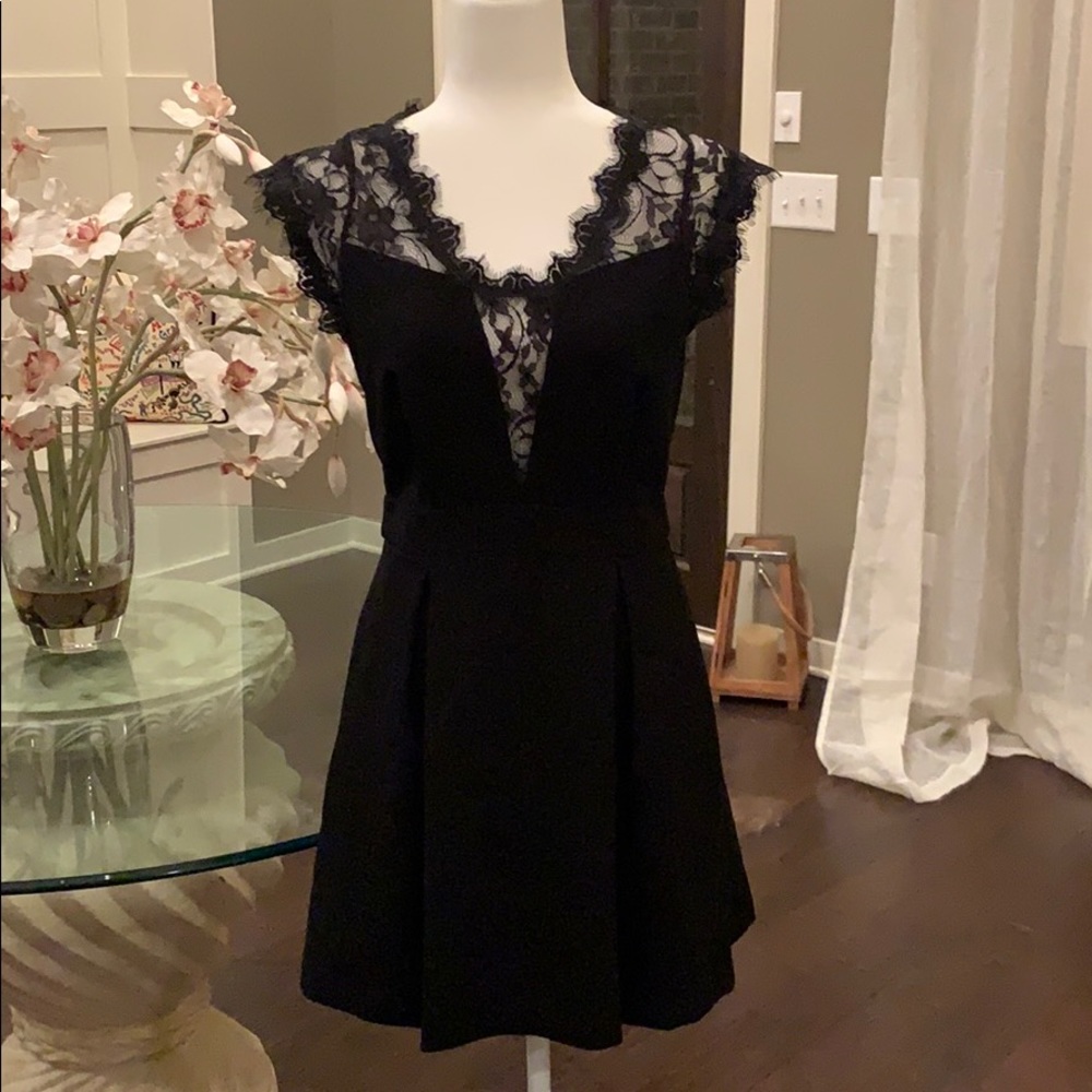 BCBG Generation black and lace cocktail dress